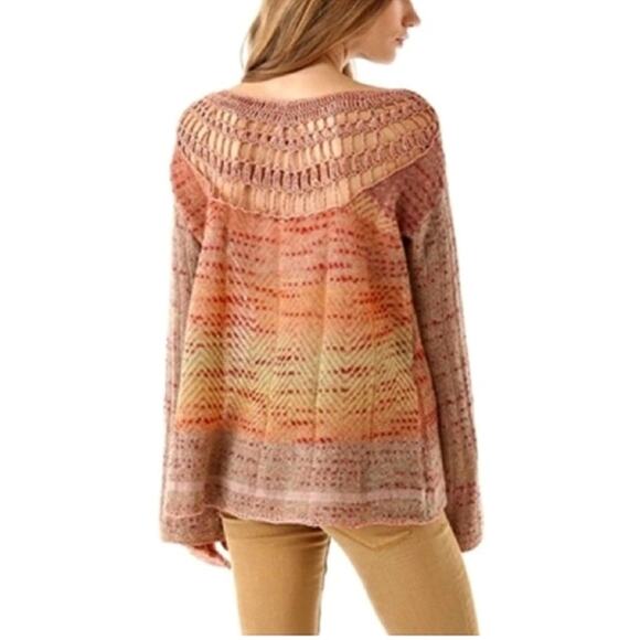 Free people morning bell crochet mohair sweater size S - Picture 2 of 10